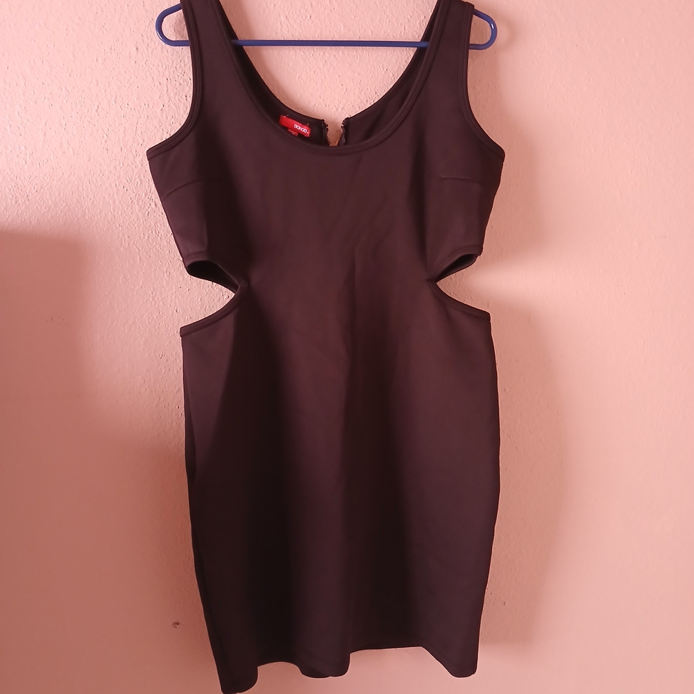 BONGO Chic Black Cut-Out Mini Dress